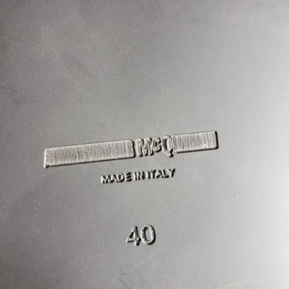 McQ Alexander McQueen Black Open Toe Lace Up Flats - Picture 12 of 12